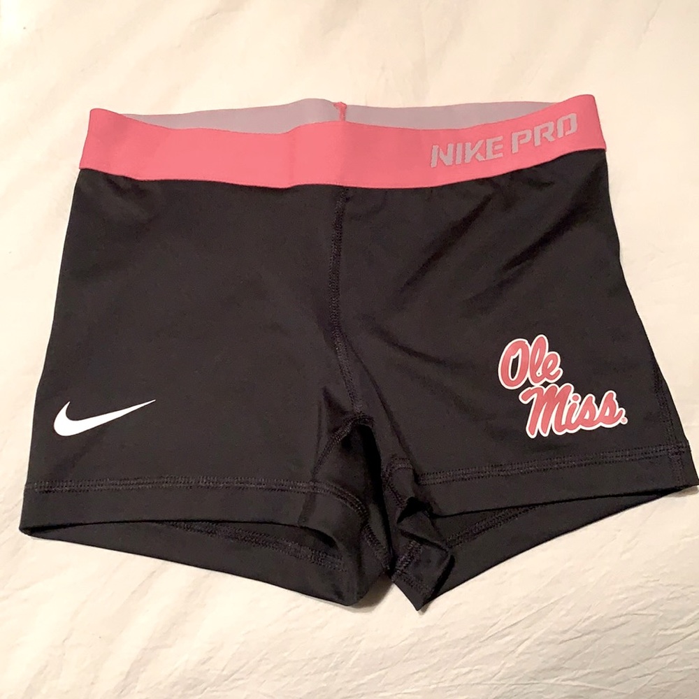 Nike Pro dri-fit Ole Miss workout/bike shorts. Black. Size small.